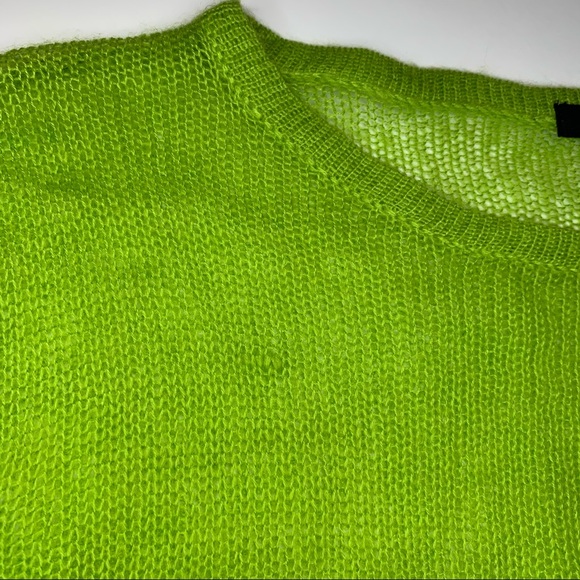 Hye Park and Lune Lime Block Sheer Sweater - Picture 4 of 5